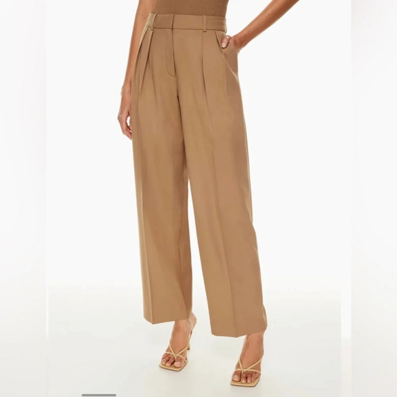 NWT Aritzia Babaton Revue Pants in Saville Size 6 Pleated wool wide-leg trousers - Picture 3 of 16